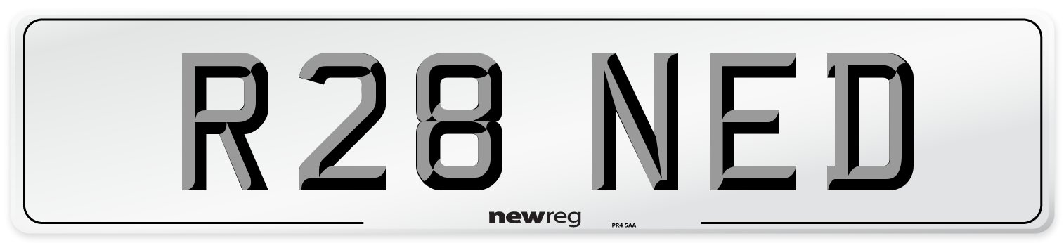 R28 NED Number Plate from New Reg